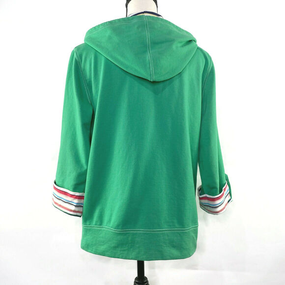 Silver Wear Lightweight Zip Up Jacket Women's Size Large Green 3/4 Sleeves - Picture 3 of 7